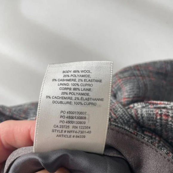 Aritzia Wilfred New Wrap Front Tie Wool Cashmere Blend Skirt Check Plaid Plaid 2 - Picture 9 of 9